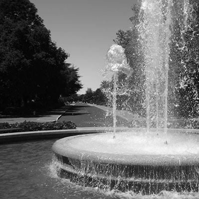 Stanford University Hoover Tower Fountain Copyright 2014 Charles Najda
