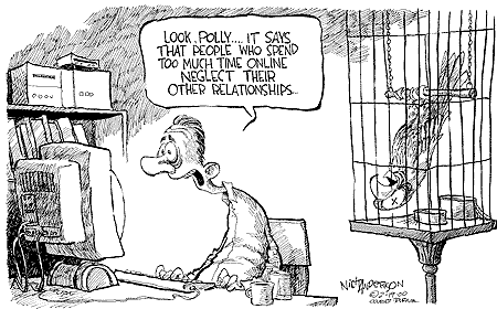 Cartoon: neglecting parrot