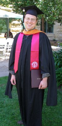 Me getting my master's. in 2008.