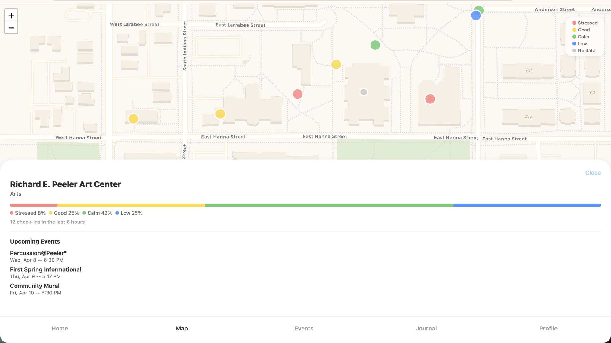 DePause campus mood map